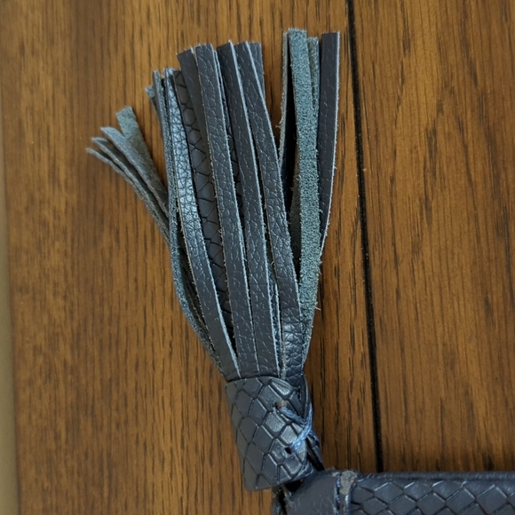 Gigi New York Embossed Python Fold Over Clutch - Picture 11 of 16